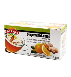 Tea Ginger & Lemon Herbal filter bags "Baraka" 25